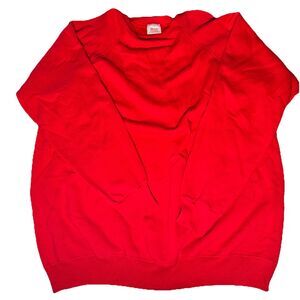 Vintage Hanes Sport Men’s XXL Blank Red Pullover Crewneck Sweatshirt USA 80s 90s